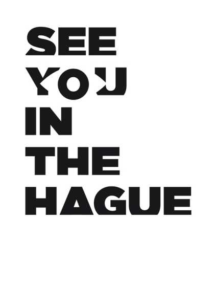 Poster 'See You in The Hague' foto: graphic design: Autobahn