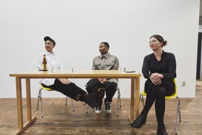 Opening weekend 'Towards a Black Testimony': Languid Hands Q&A: with Rabz Lansiquot, Imani Robinson and Lua Vollaard foto: Tarona Leonora, courtesy Stroom Den Haag