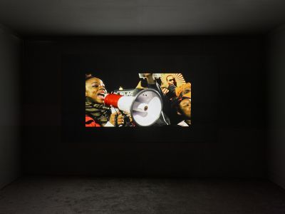 Languid Hands, 'Towards a Black Testimony: Prayer/Protest/Peace', film screening foto: Anna Arca, courtesy Languid Hands, Jerwood Arts & Stroom Den Haag