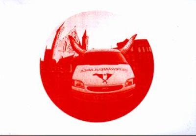 Onno Dirker Witte vlag - Rode vlag, symbolen van aggressie, 1998